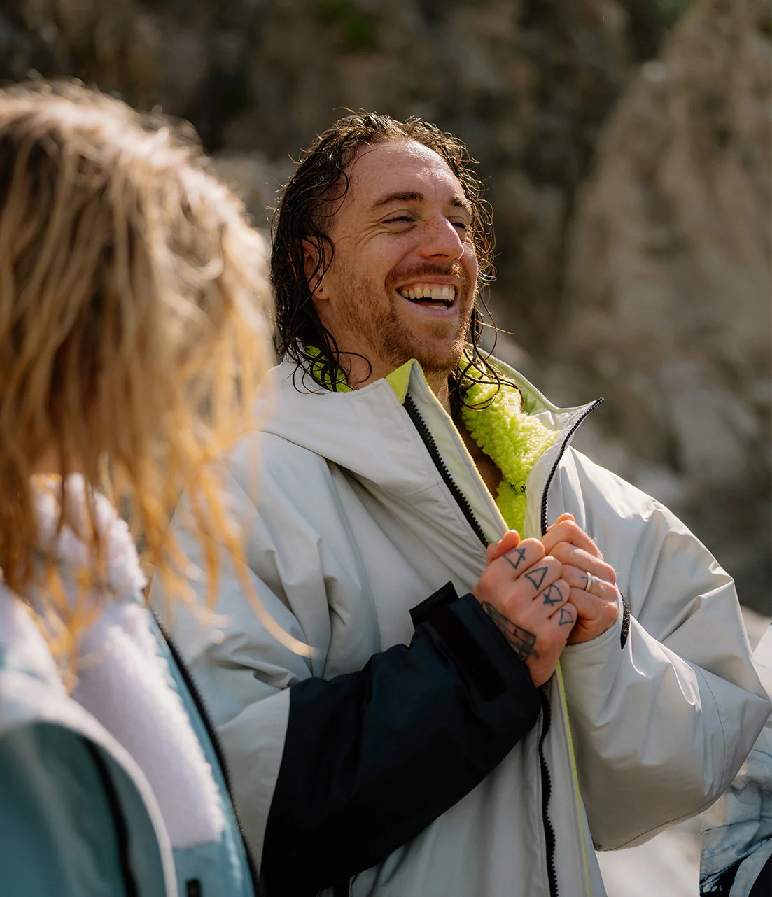 Anthracite Lime Advance Adults Changing Robe - Image 14