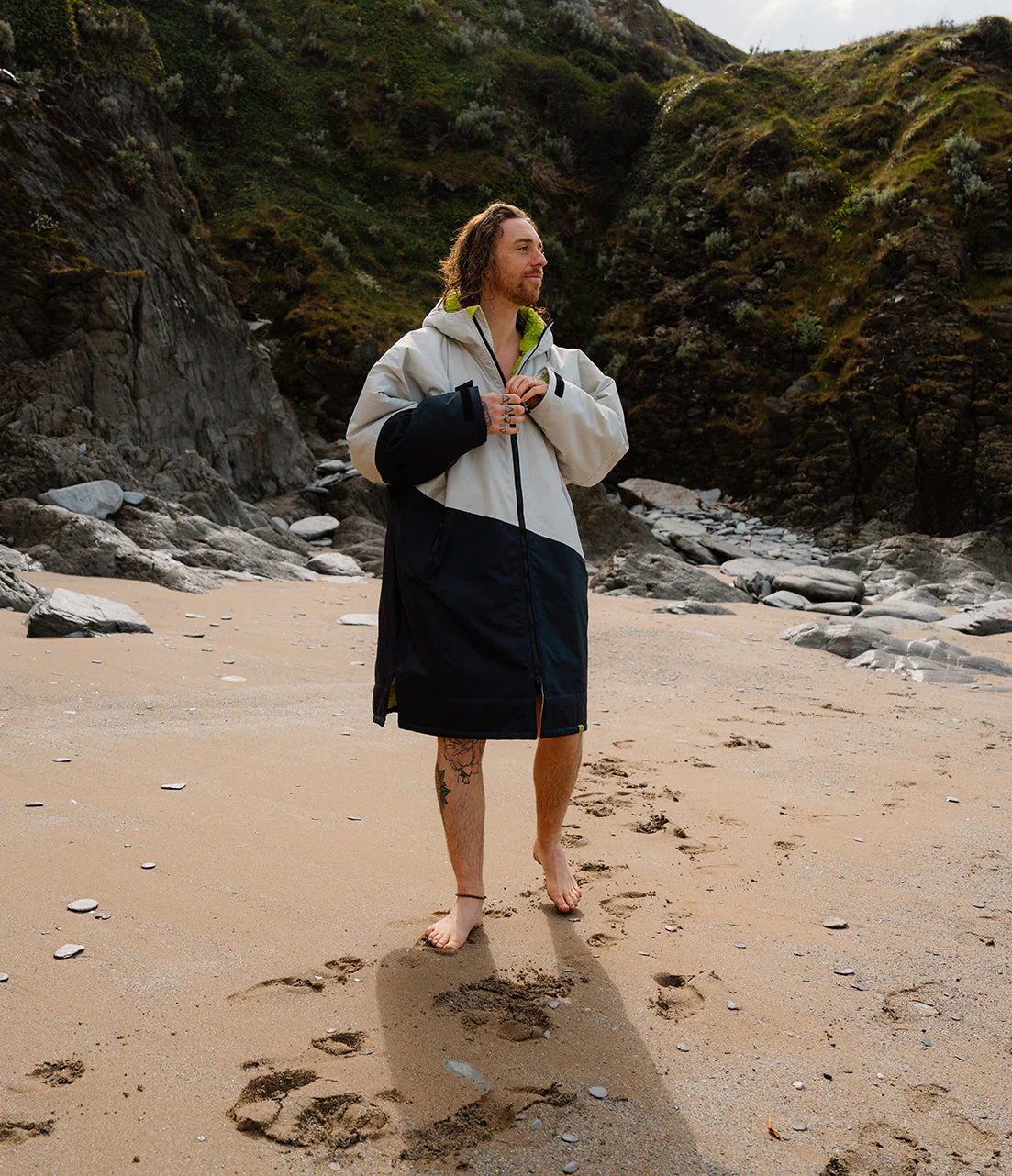 Anthracite Lime Advance Adults Changing Robe - Image 9