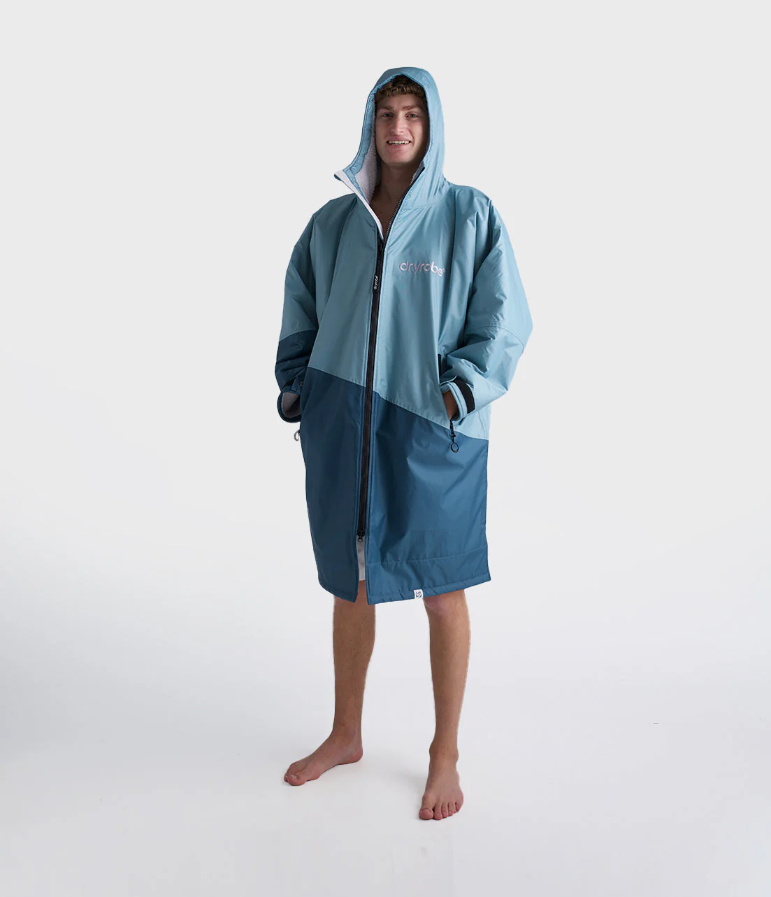 Blue Light Grey Advance Adults Changing Robe - Image 11