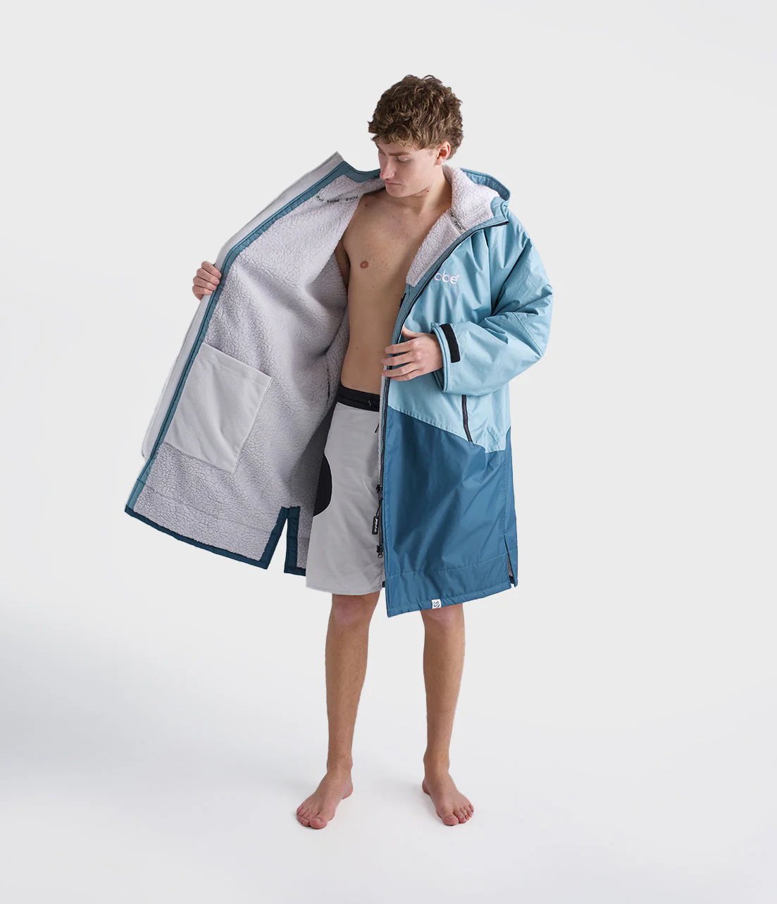 Blue Light Grey Advance Adults Changing Robe - Image 12