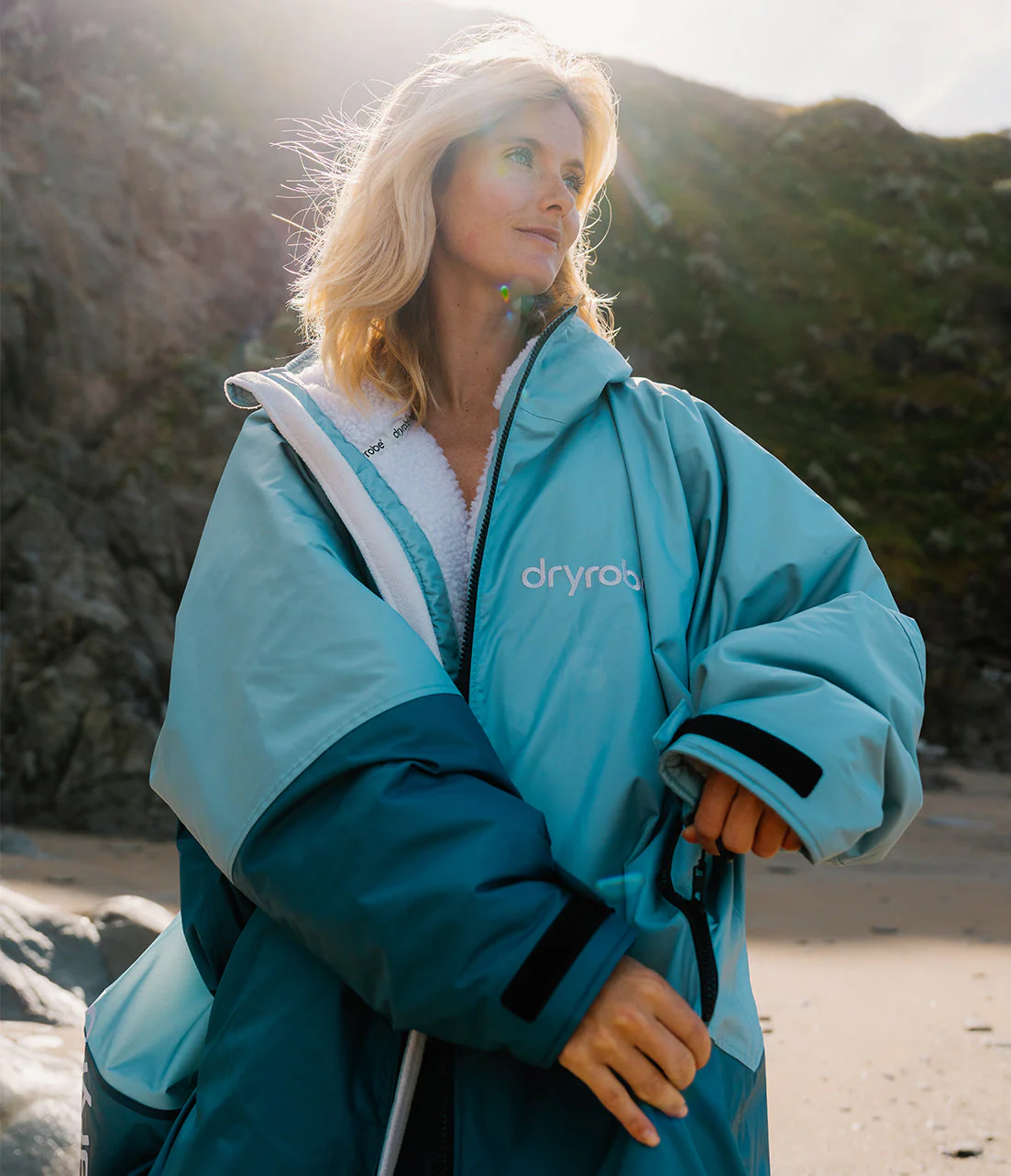 Blue Light Grey Advance Adults Changing Robe - Image 7