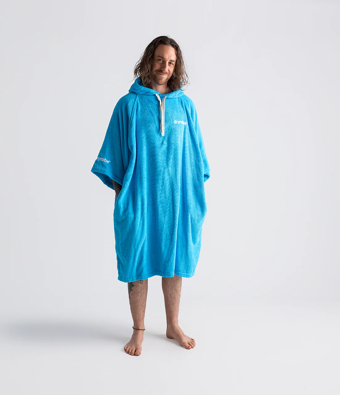 Blue Organic Towel Changing Robe - Image 4