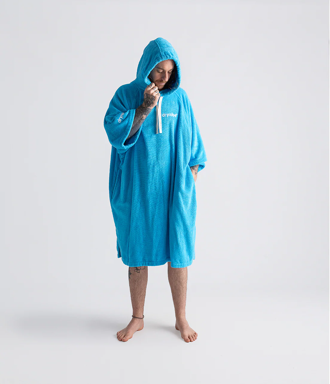 Blue Organic Towel Changing Robe - Image 5
