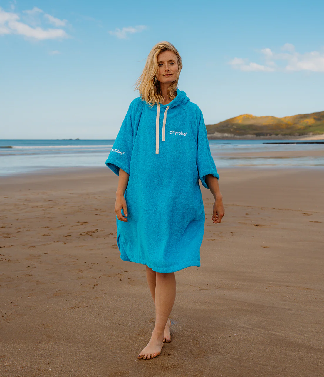 Blue Organic Towel Changing Robe - Image 7