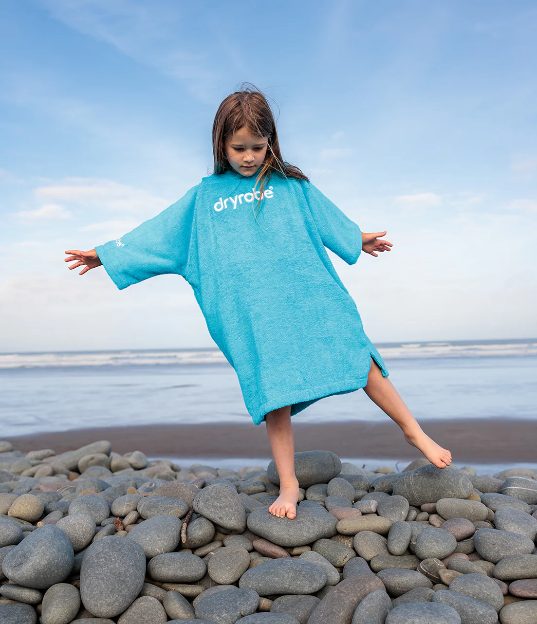 Blue Kids Organic Towel Changing Robe - Image 6