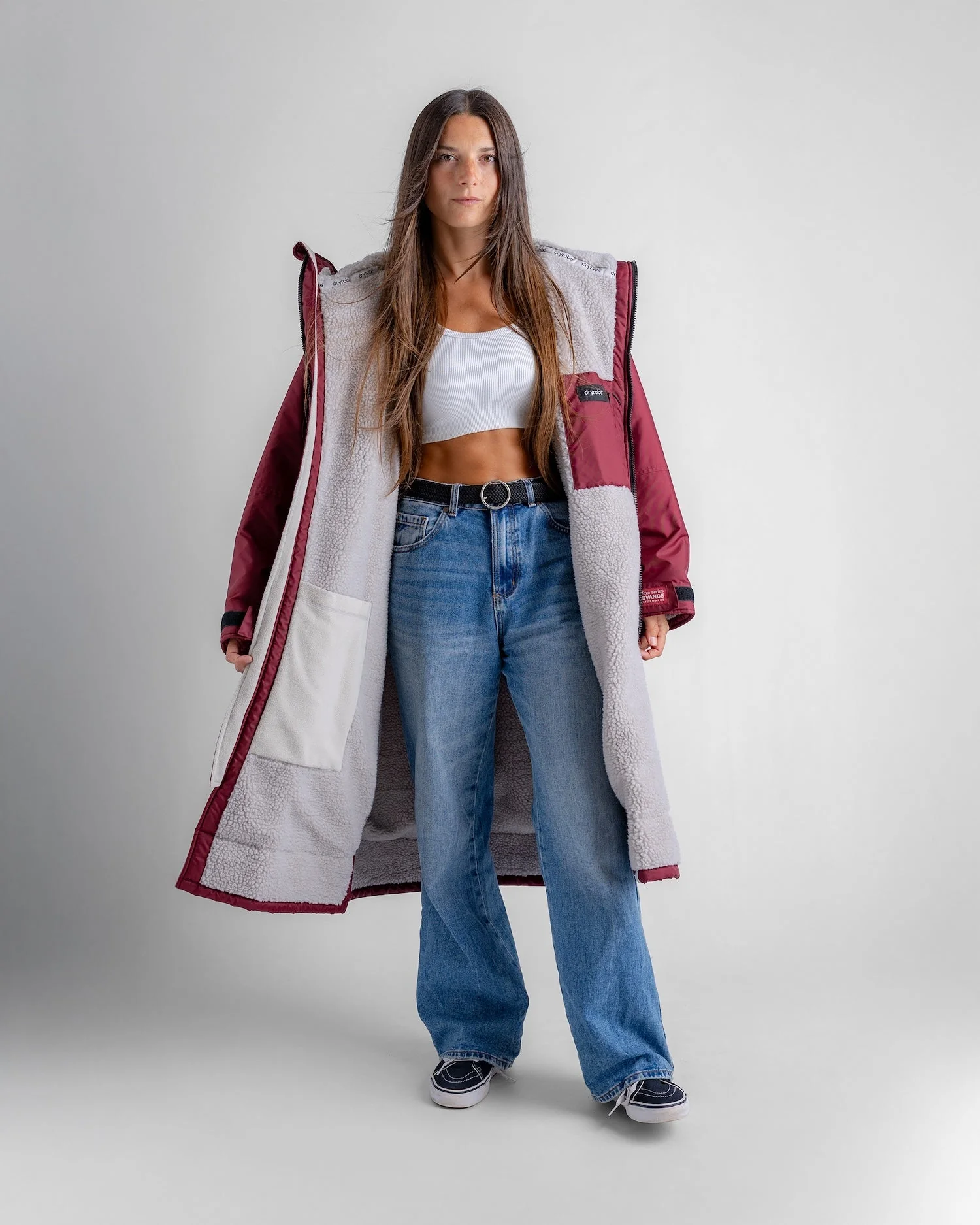 Burgundy Grey Advance Changing Robe - Image 15
