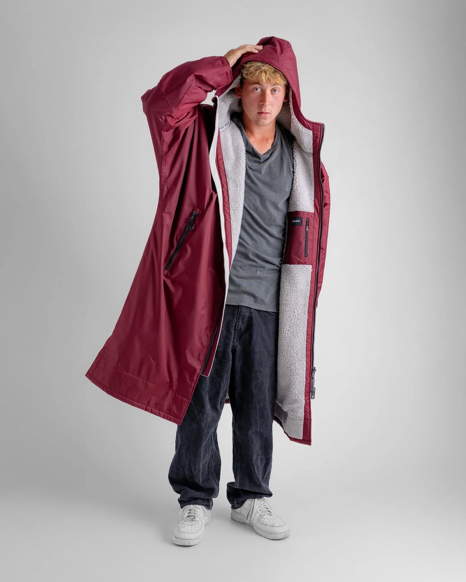 Burgundy Grey Advance Changing Robe - Image 16