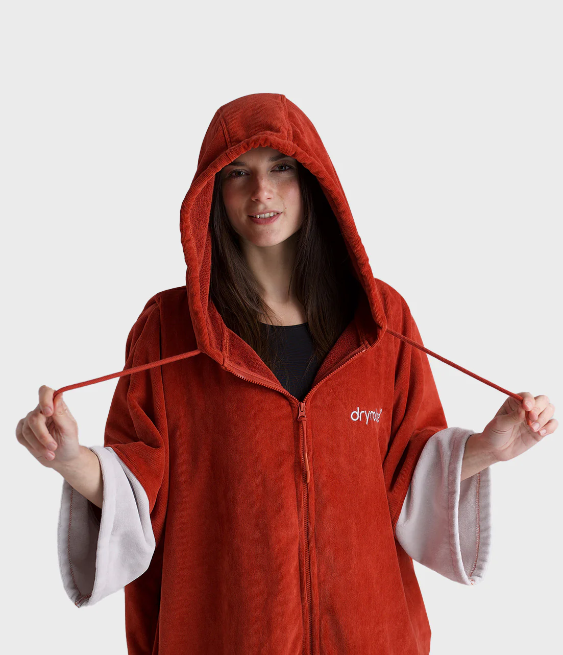 Burnt Orange Full-Zip Organic Towel Robe - Image 7