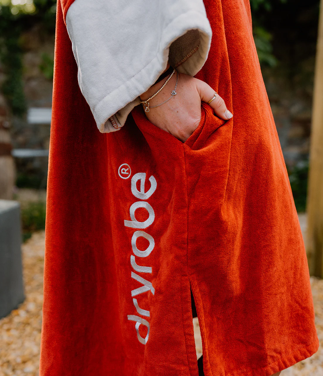 Burnt Orange Full-Zip Organic Towel Robe - Image 9