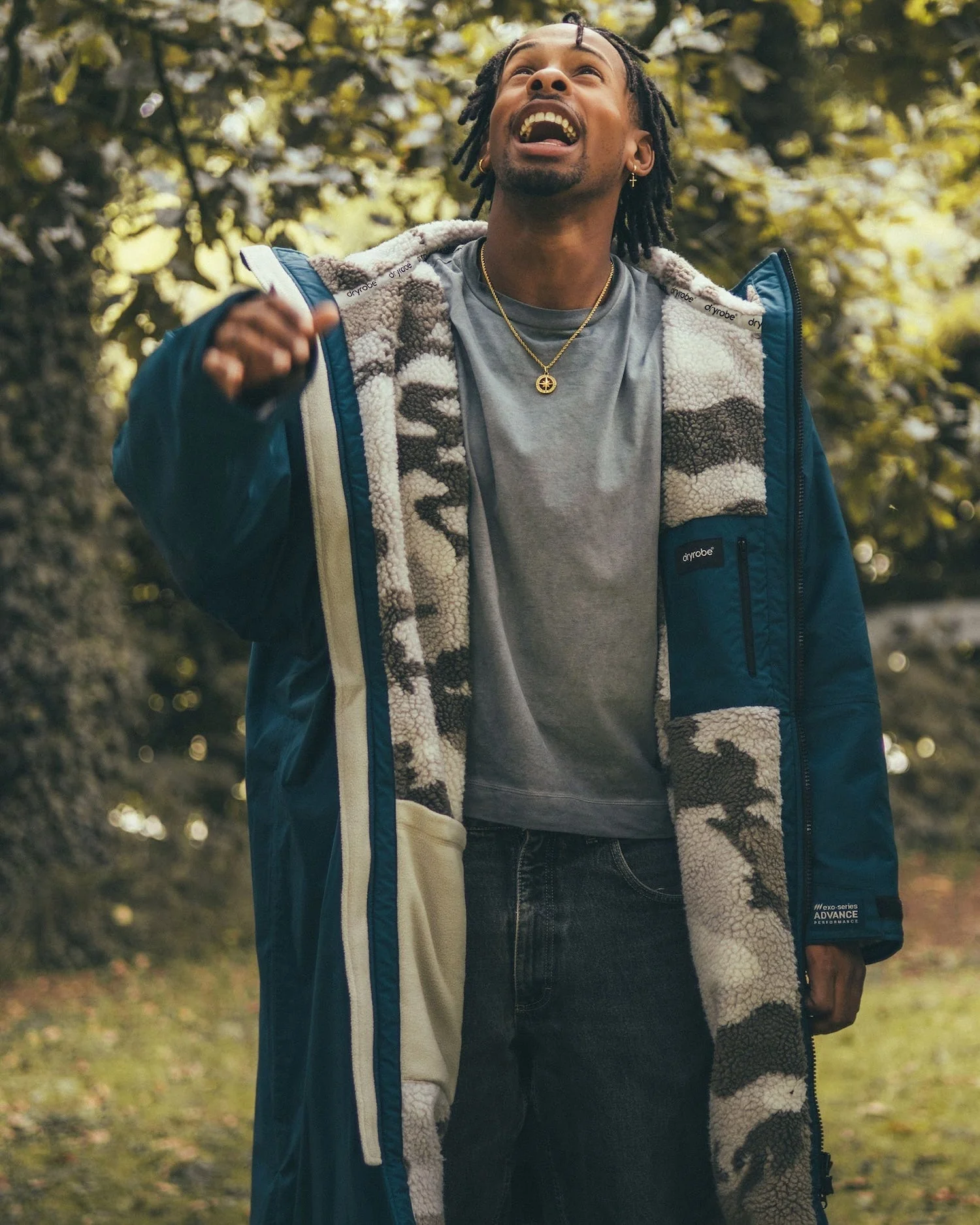 Deep Sea Blue Camo Advance Changing Robe - Image 5
