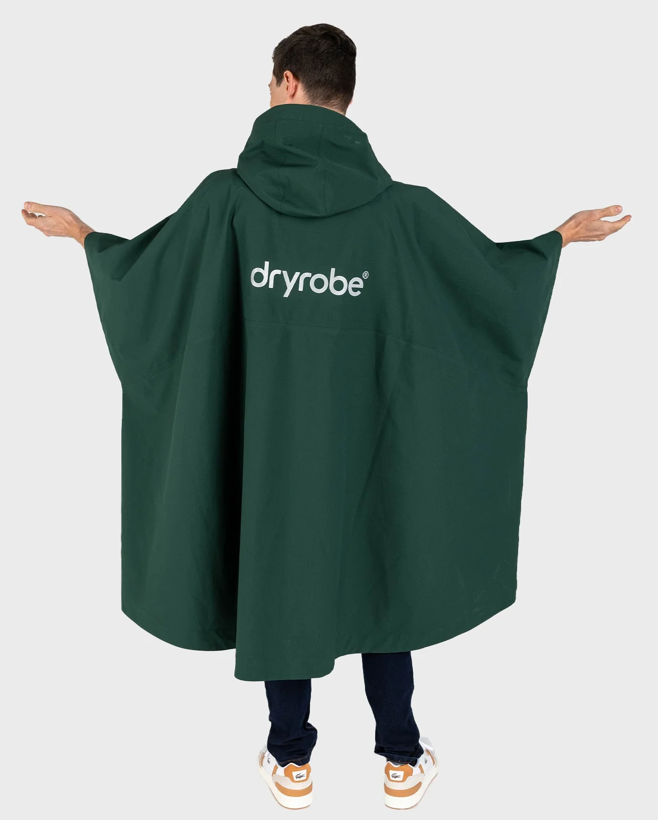 Dark Green One Size Rainproof Poncho - Image 12