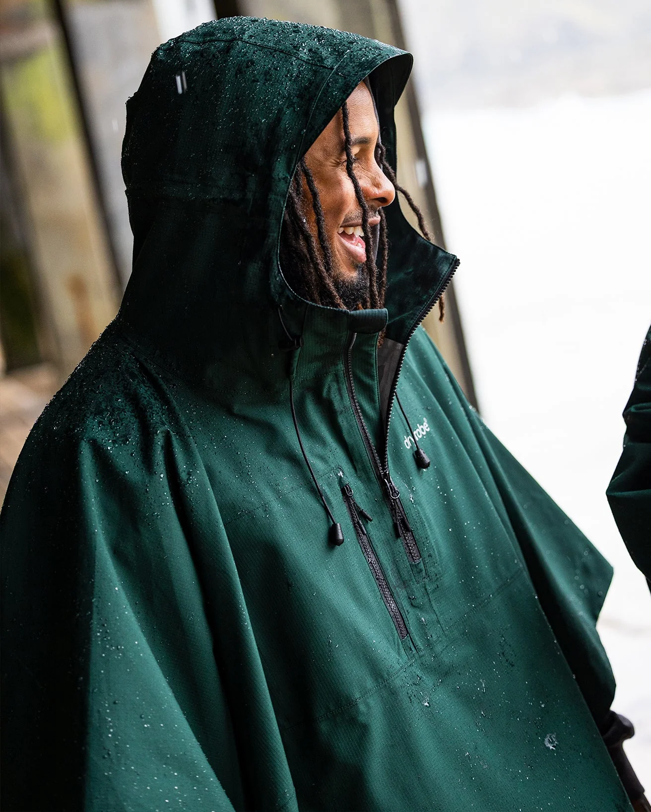 Dark Green One Size Rainproof Poncho - Image 16