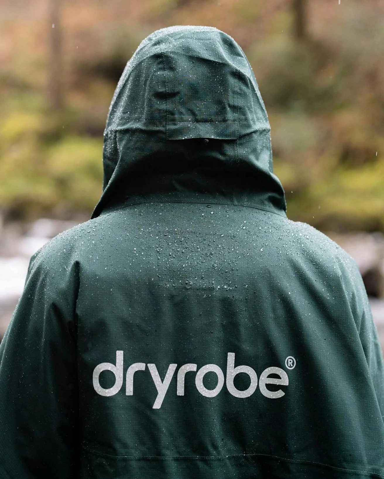 Dark Green One Size Rainproof Poncho - Image 4