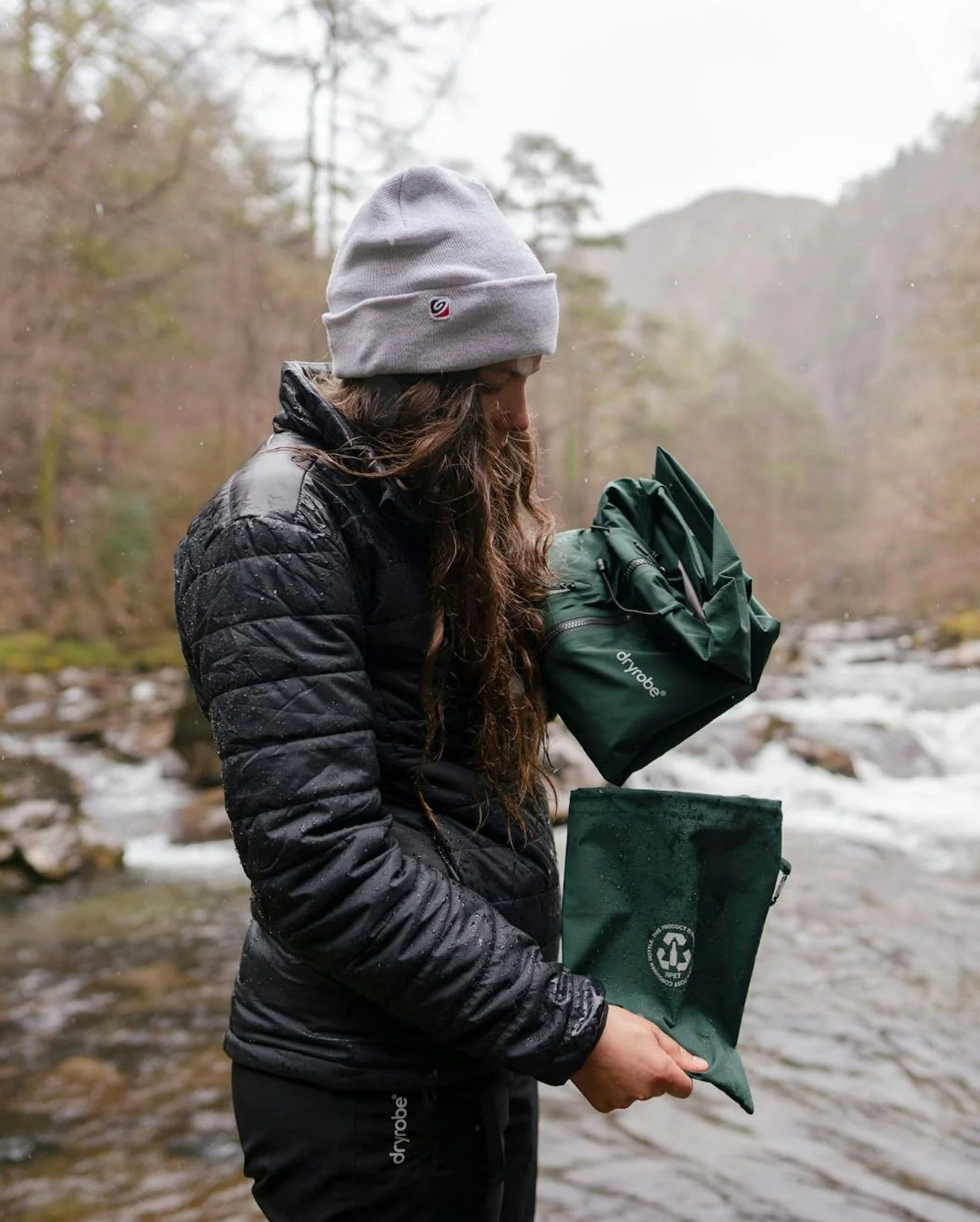 Dark Green One Size Rainproof Poncho - Image 5