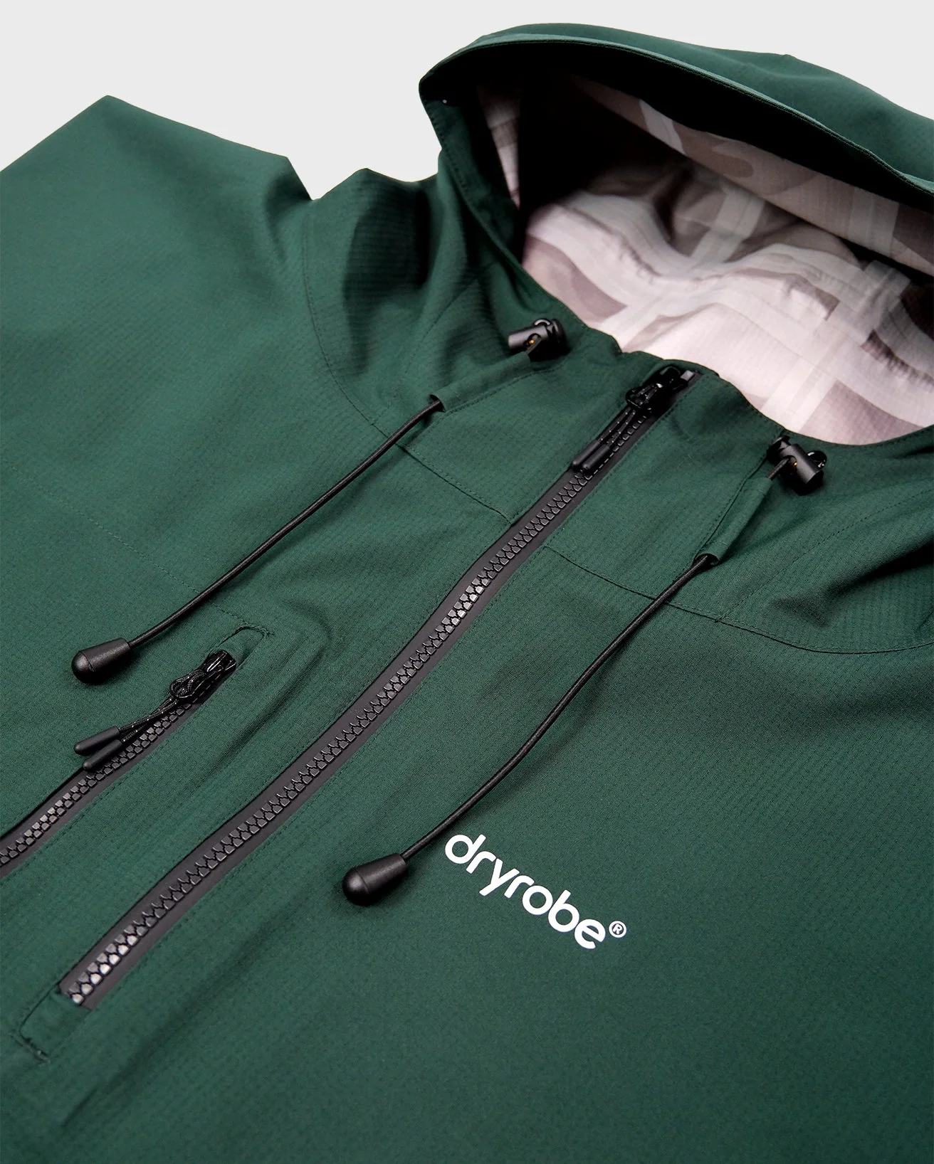 Dark Green One Size Rainproof Poncho - Image 8