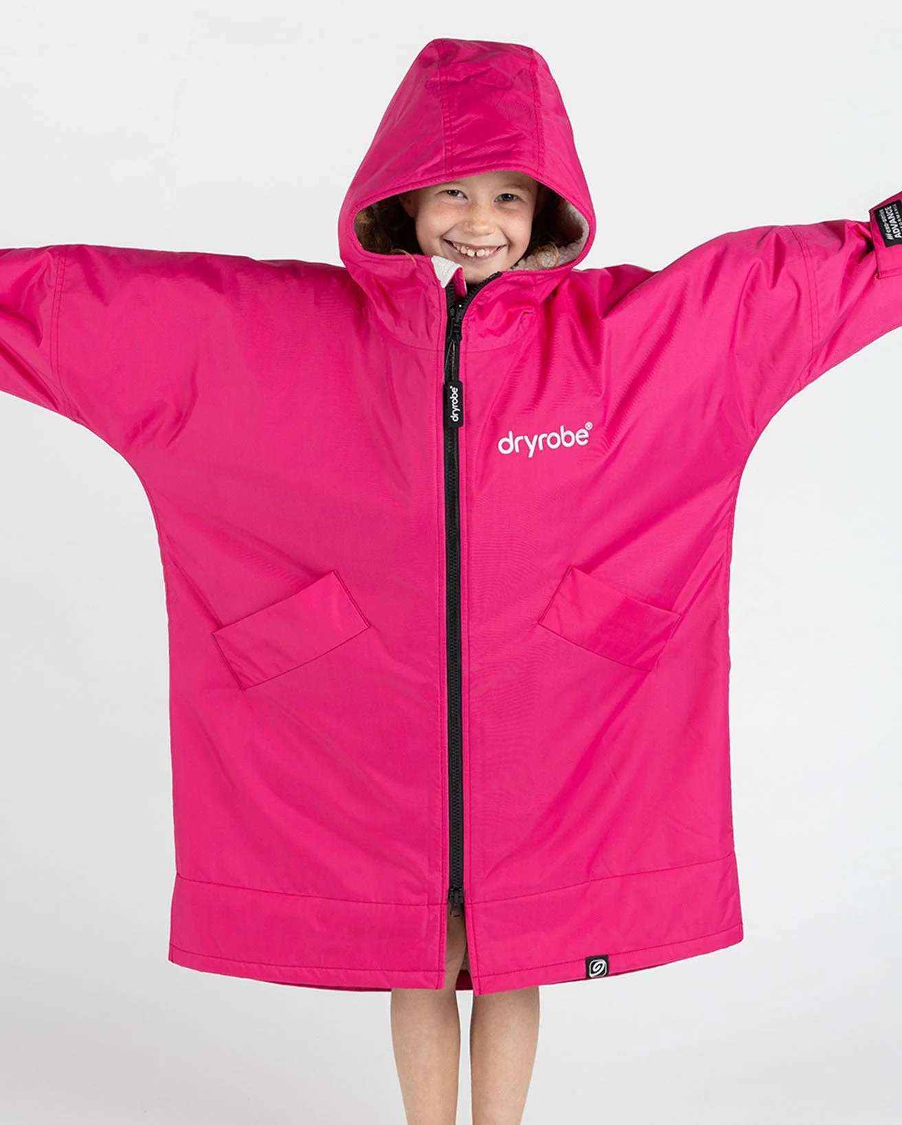 Pink Light Grey Kids Advance Changing Robe - Image 3