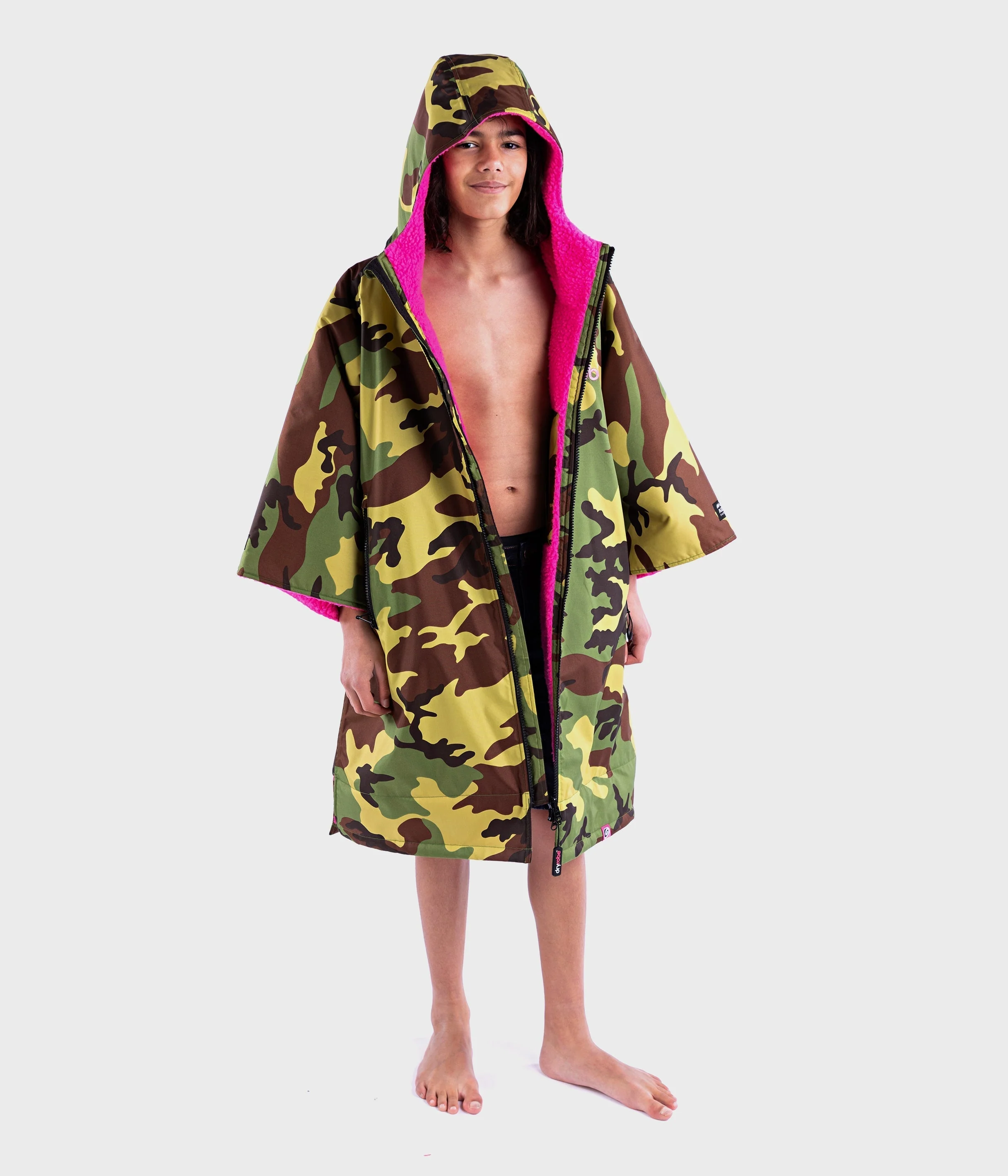 Camo Pink Easy-Fit Kids Advance Changing Robe - Image 3