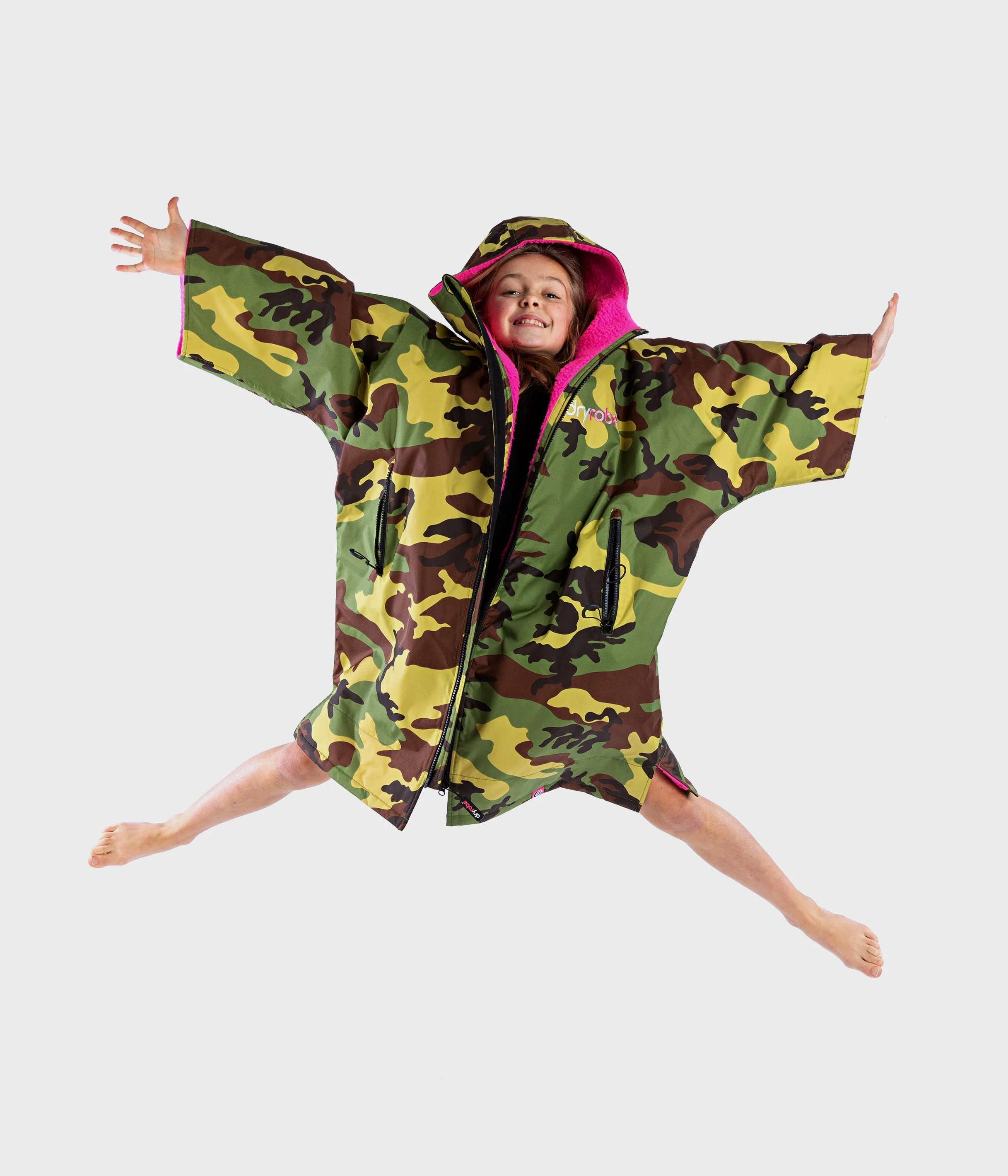Camo Pink Easy-Fit Kids Advance Changing Robe - Image 5