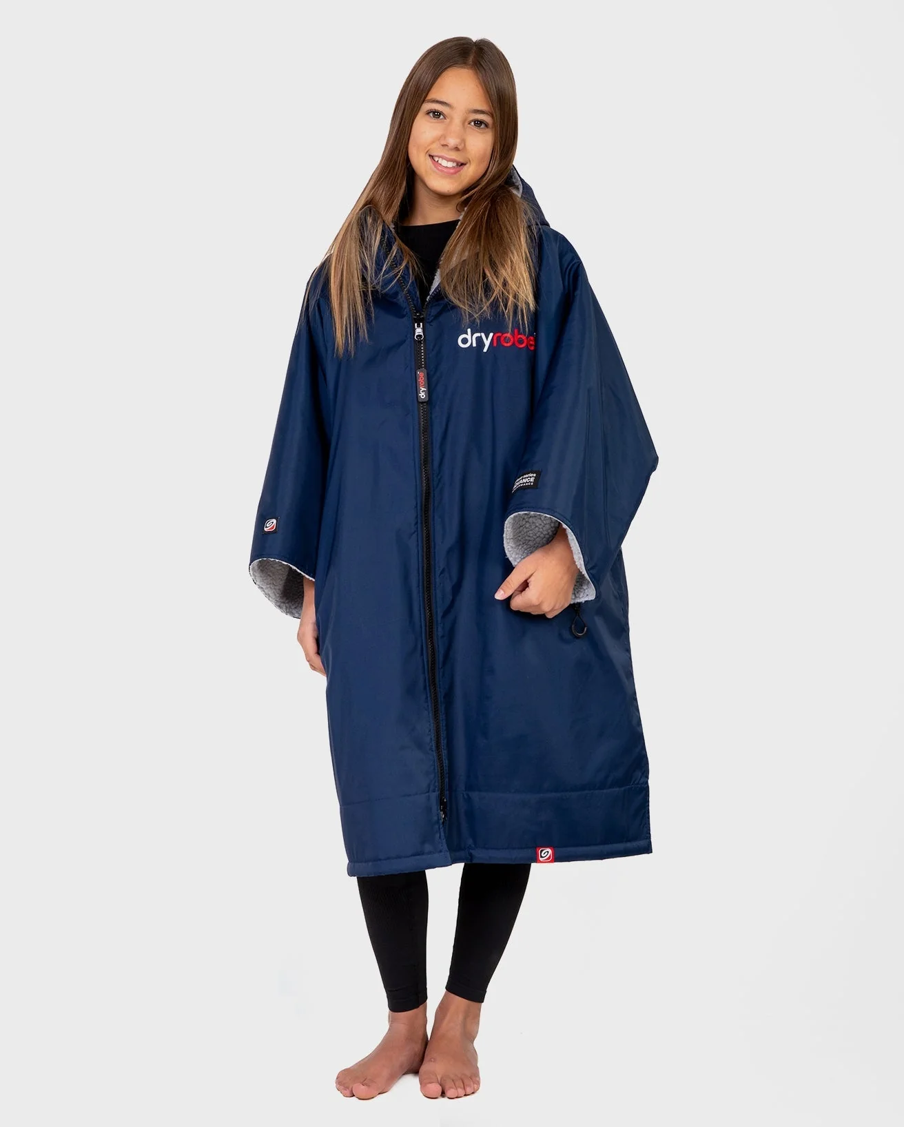 Navy Grey Easy-Fit Kids Advance Changing Robe - Image 9