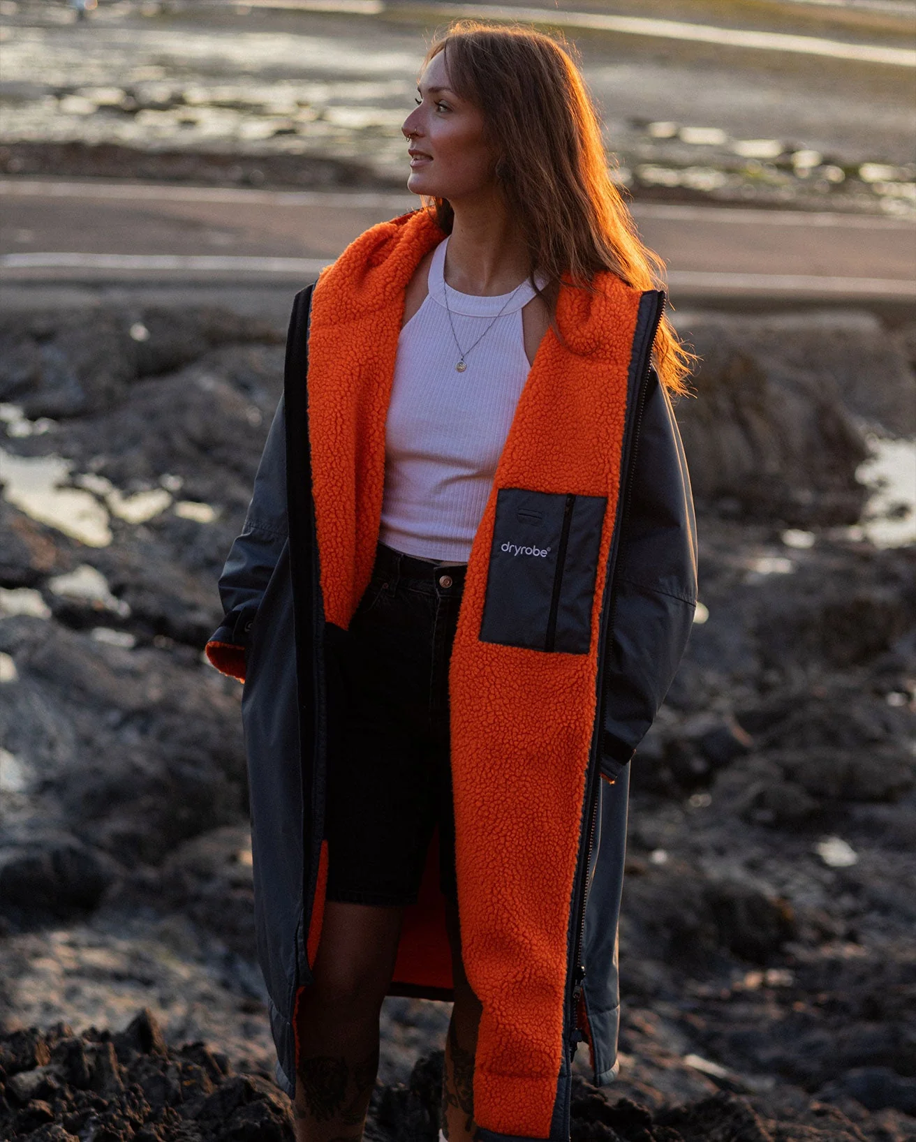 Dark Grey Orange Advance Changing Robe - Image 15