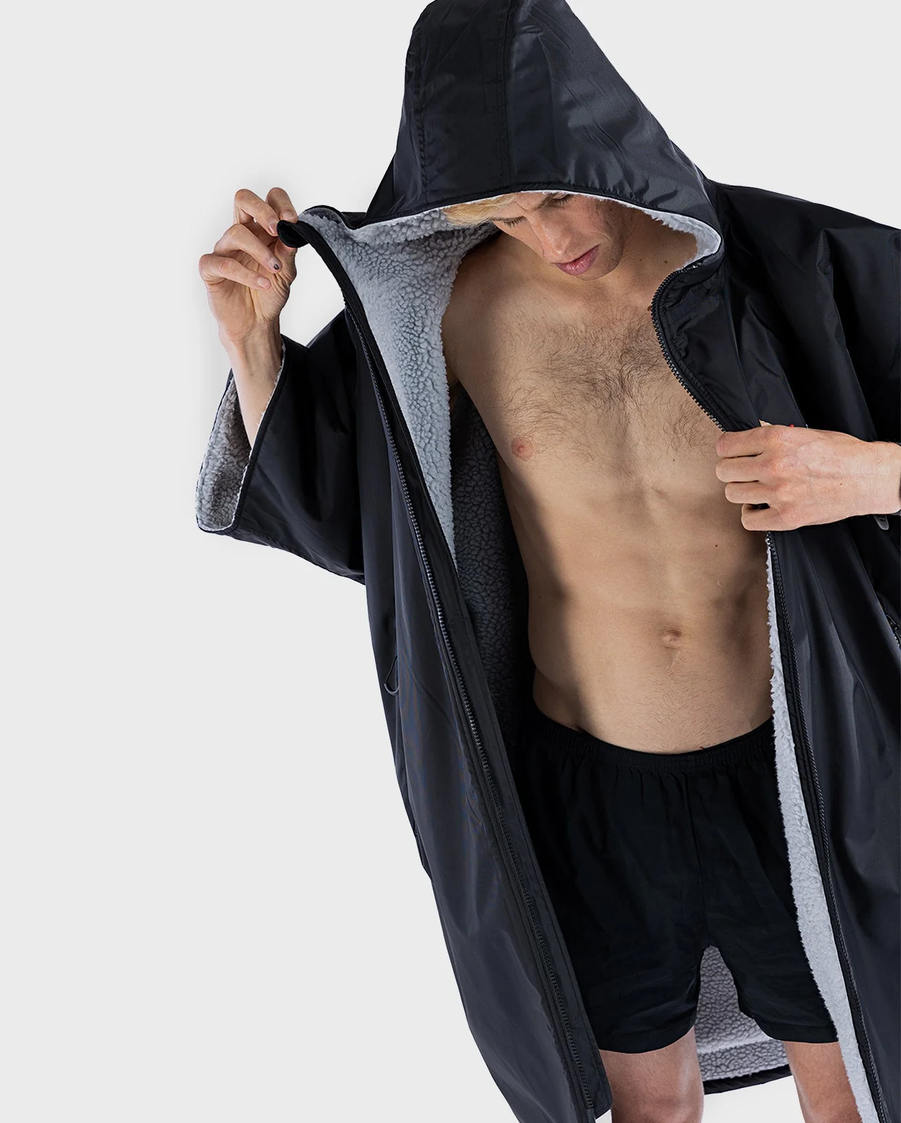 Black Grey Easy-Fit Advance Changing Robe - Image 3
