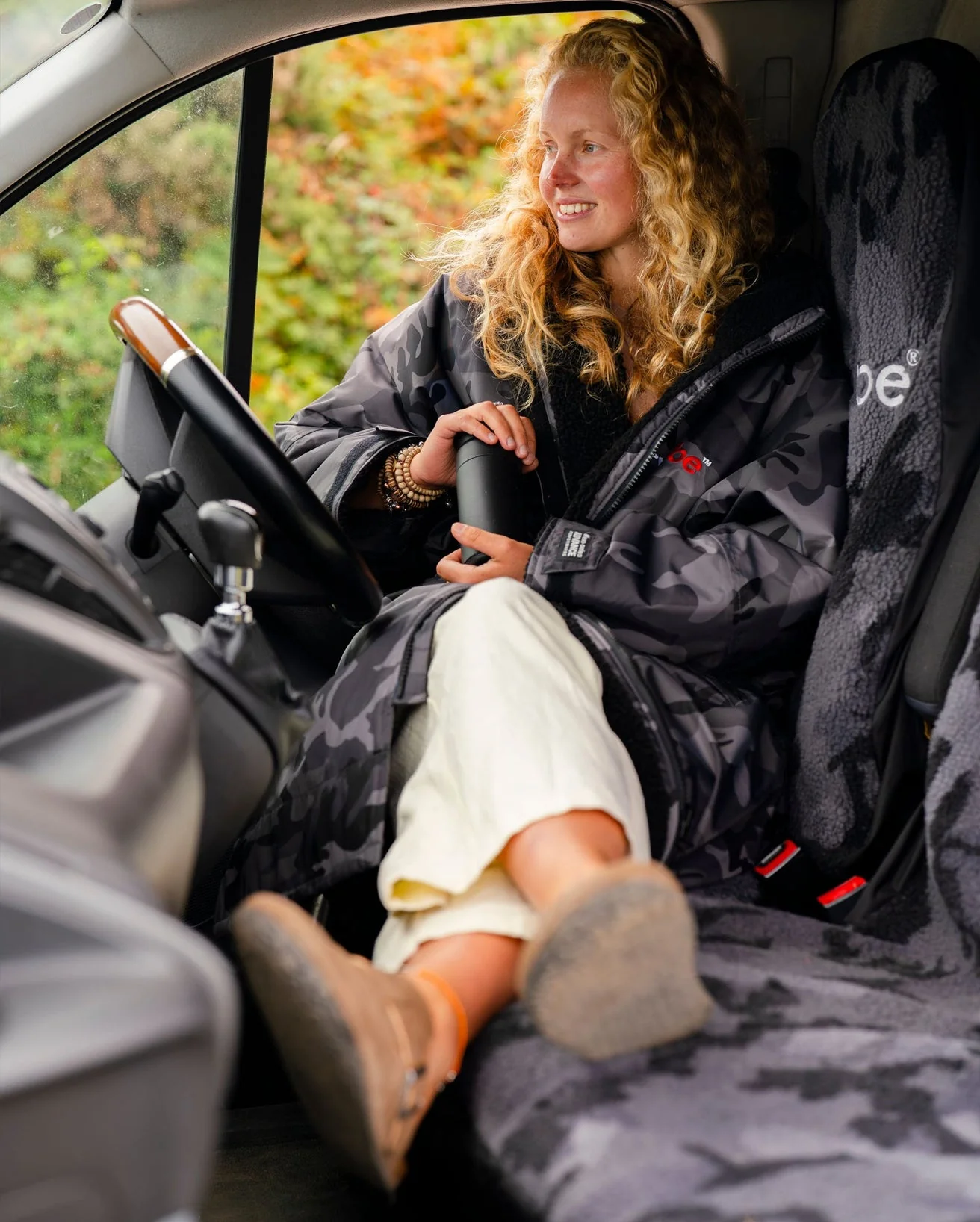 Camo Black Single Car Seat Cover - Image 3