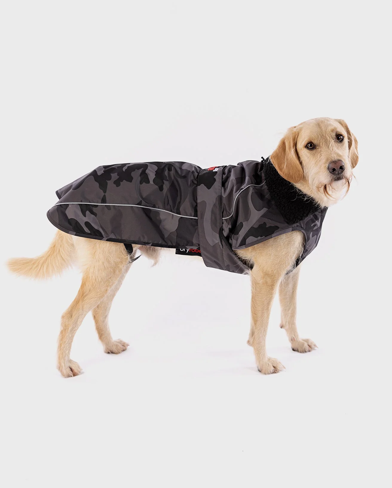 Black Camo Dog Coat - Image 3