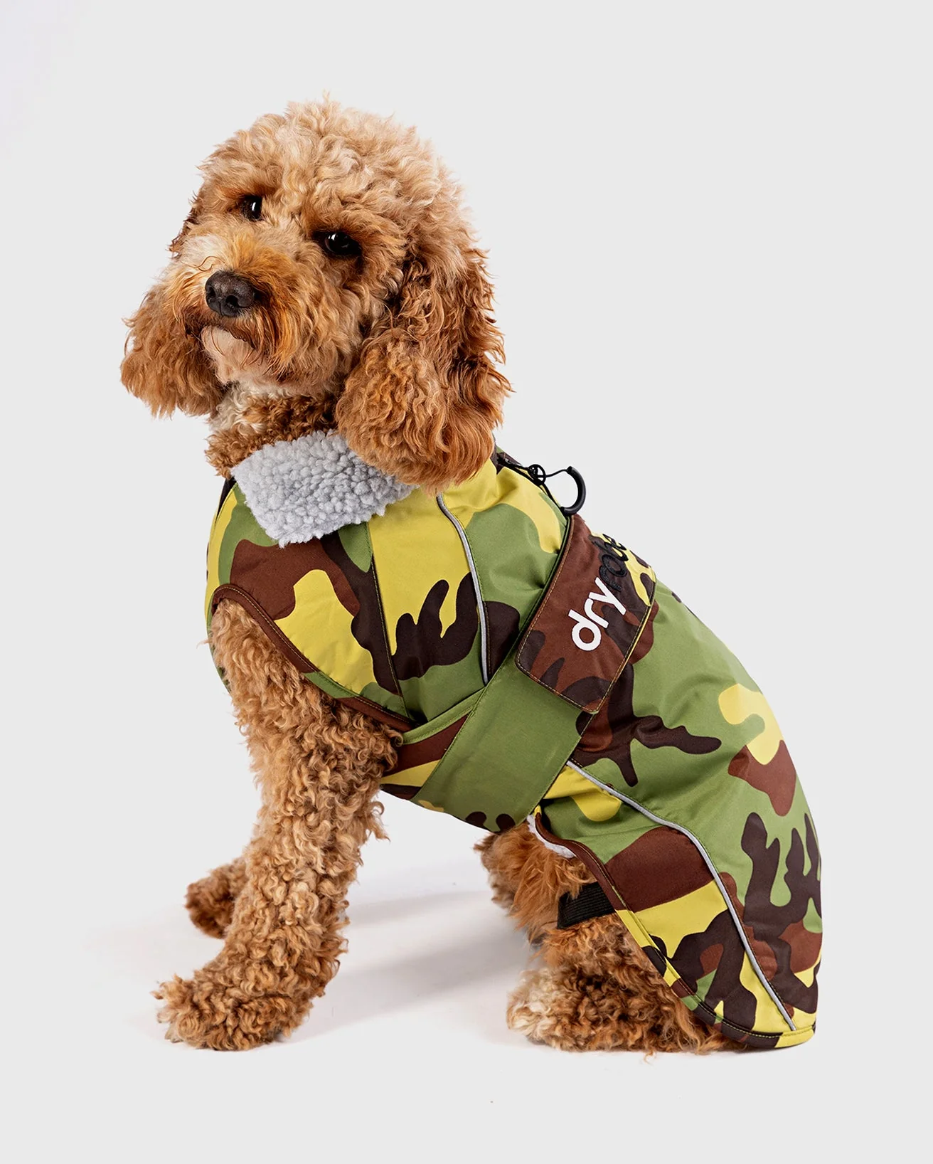 Camo Grey Dog Coat - Image 4