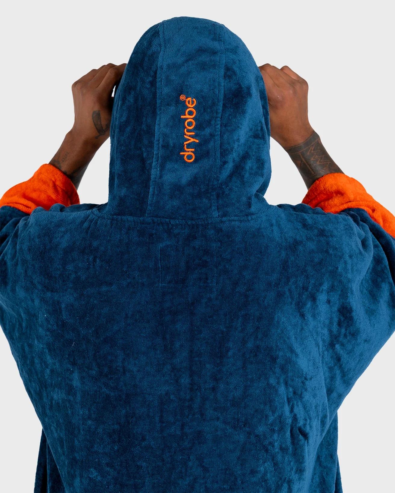 Deep Sea Blue Full-Zip Organic Towel Changing Robe - Image 13