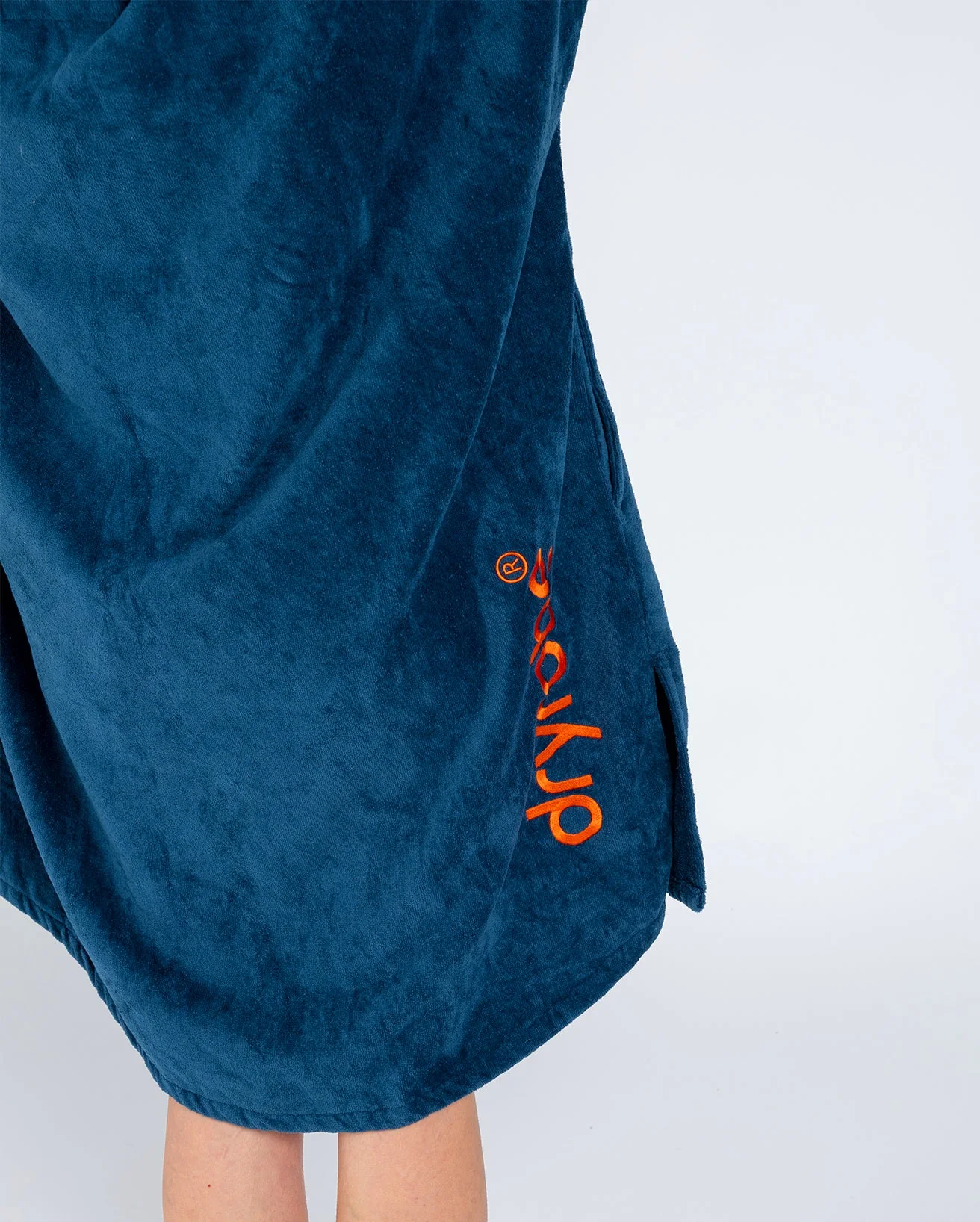 Deep Sea Blue Full-Zip Organic Towel Changing Robe - Image 5