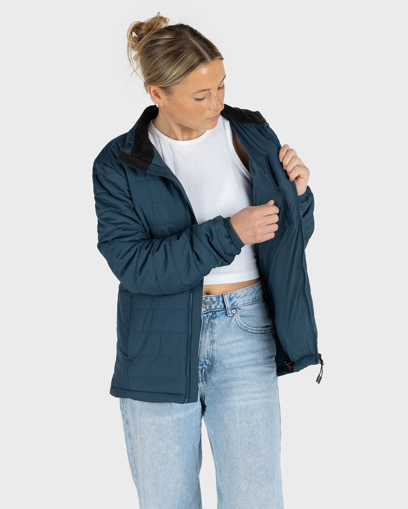 Deep Sea Blue Women's Light Weight Jacket - Image 4