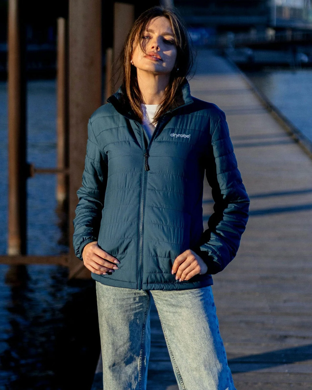 Deep Sea Blue Women's Light Weight Jacket - Image 5