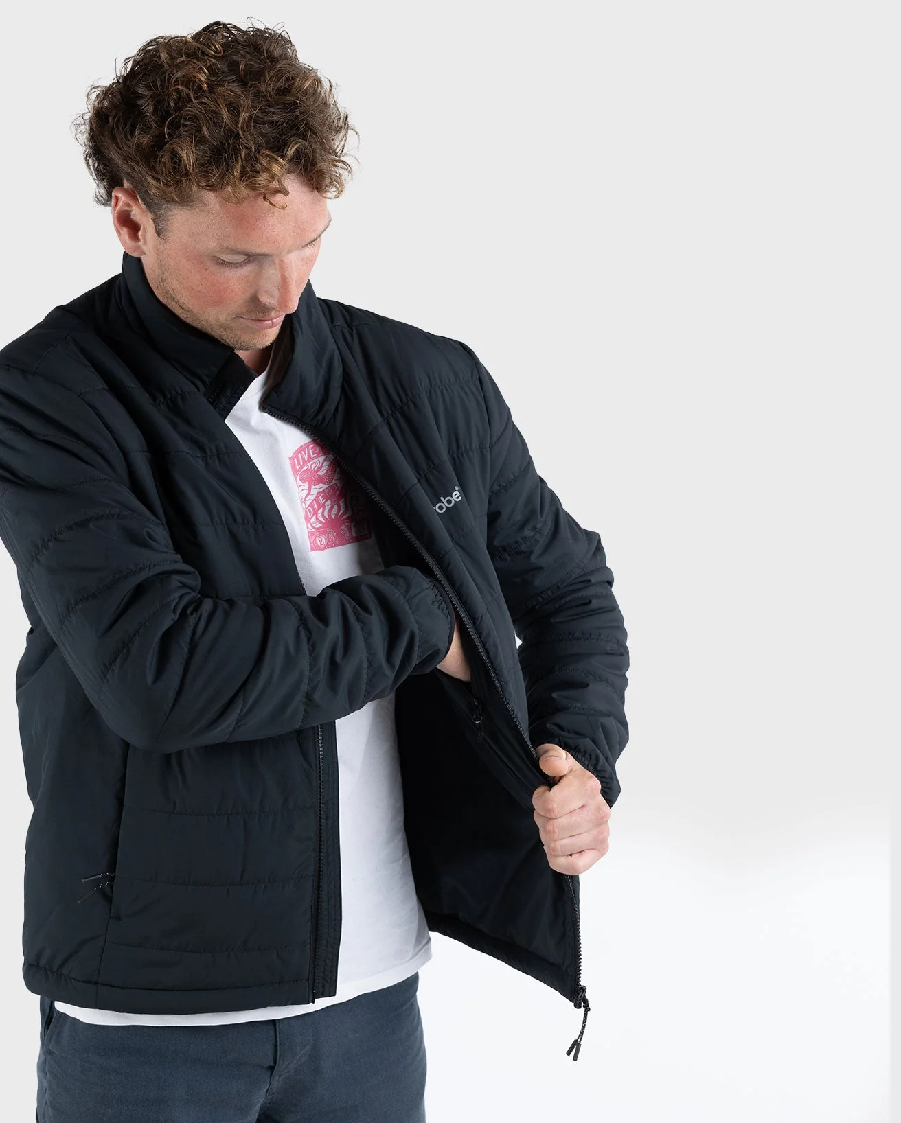 Black Men's Light Weight Jacket - Image 4