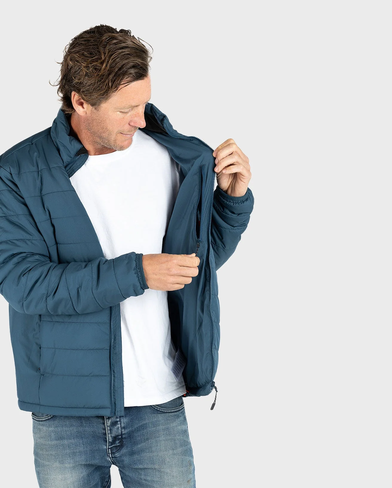 Deep Sea Blue Men's Light Weight Jacket - Image 3