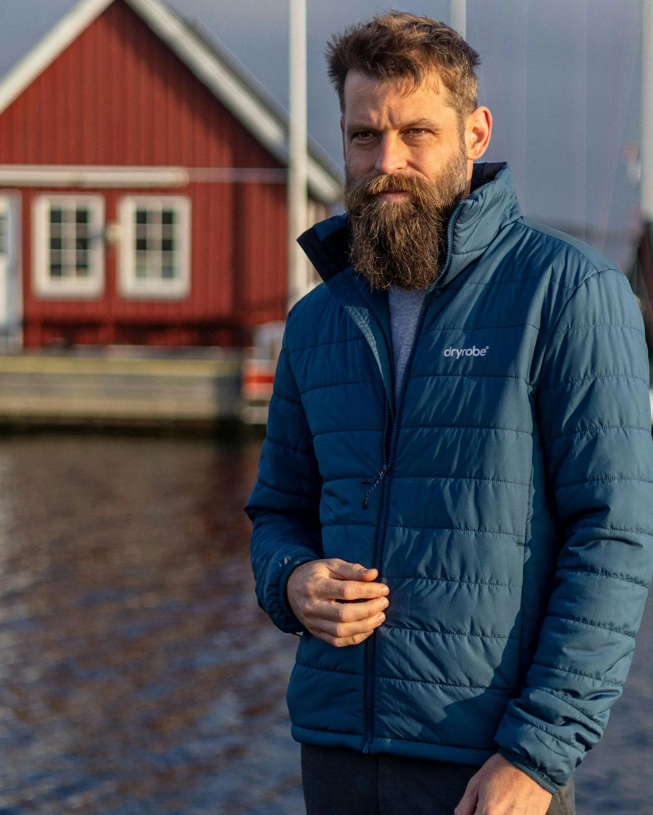 Deep Sea Blue Men's Light Weight Jacket - Image 5