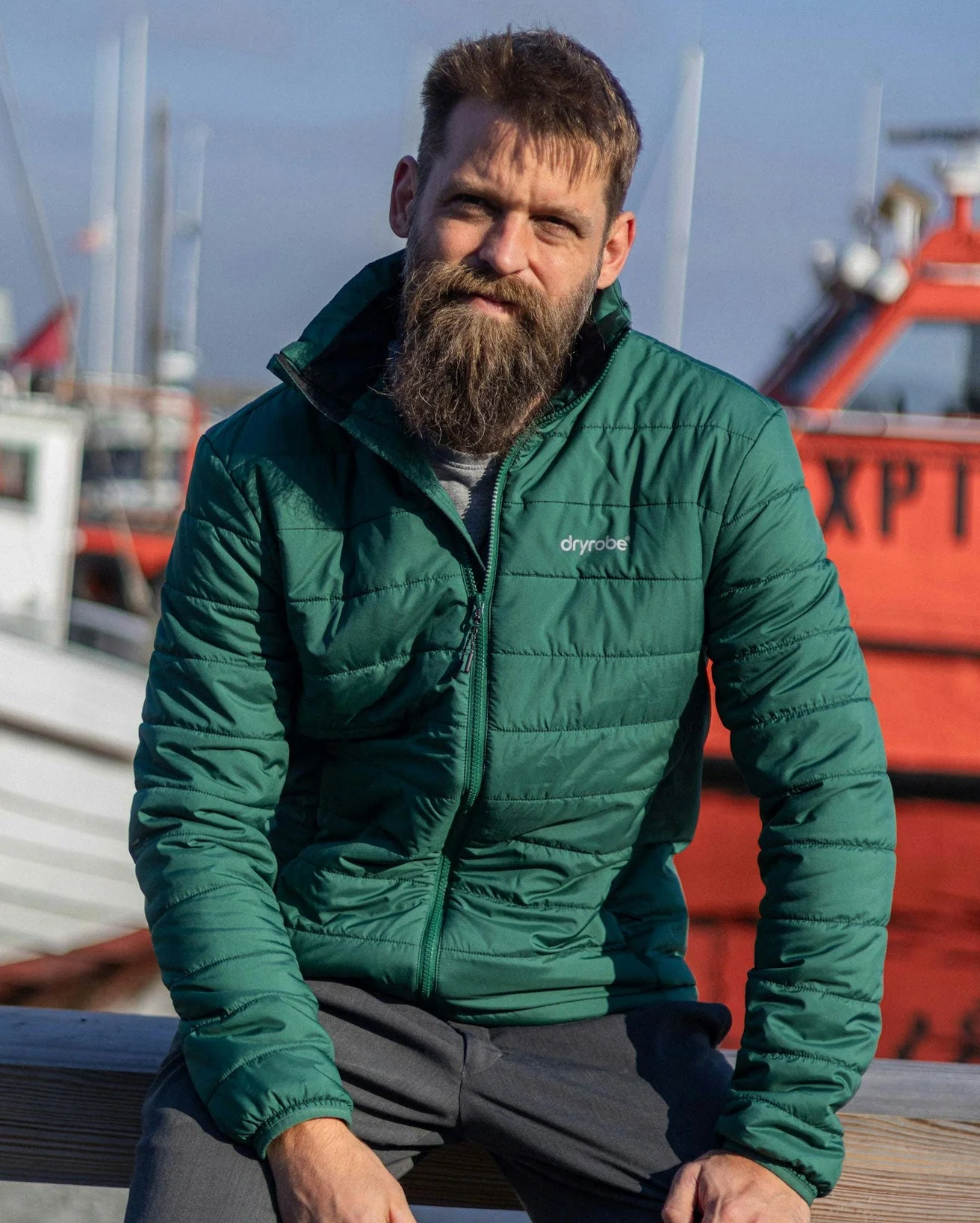 Hunter Green Men's Light Weight Jacket - Image 5
