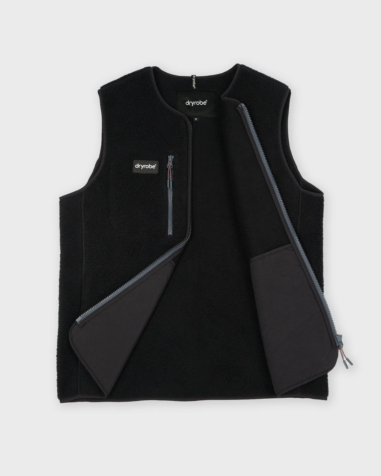 Black Thermal Unisex Fleece Gilet - Image 4