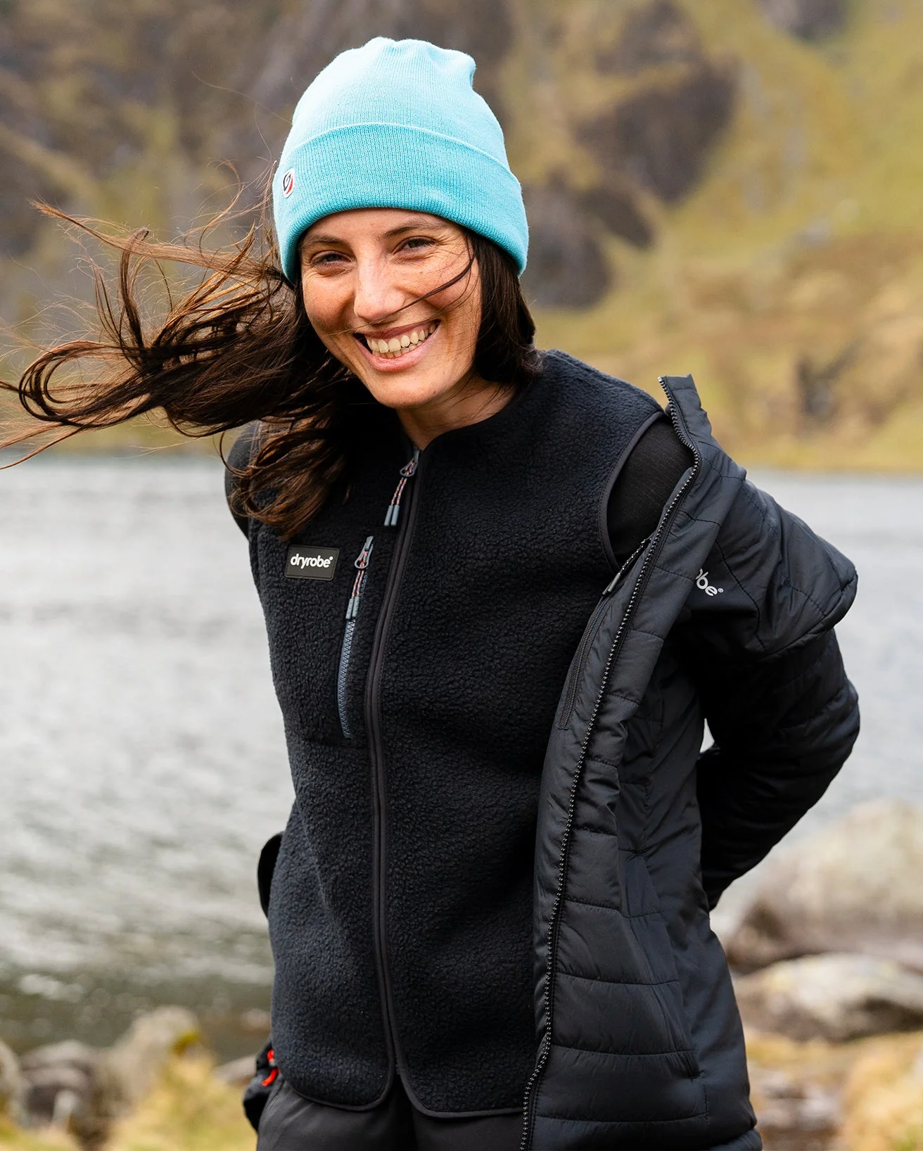 Black Thermal Unisex Fleece Gilet - Image 6