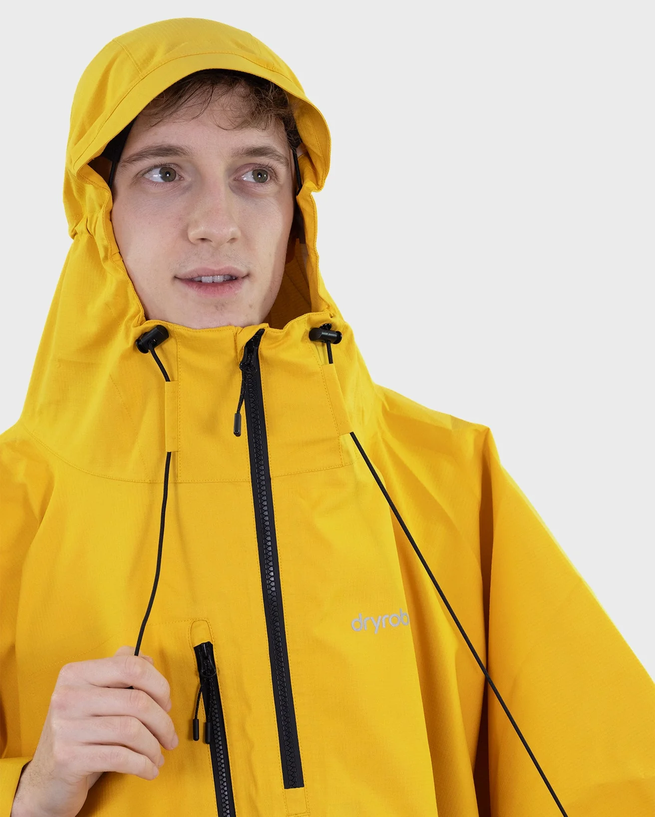 Yellow One Size Rainproof Poncho - Image 11