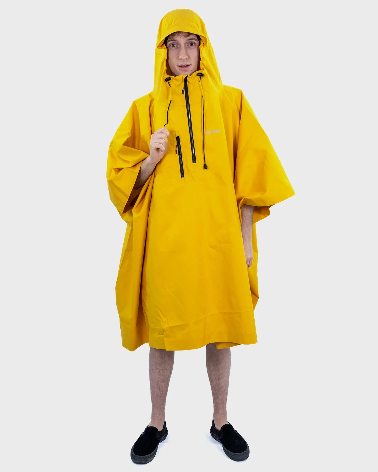 Yellow One Size Rainproof Poncho - Image 12