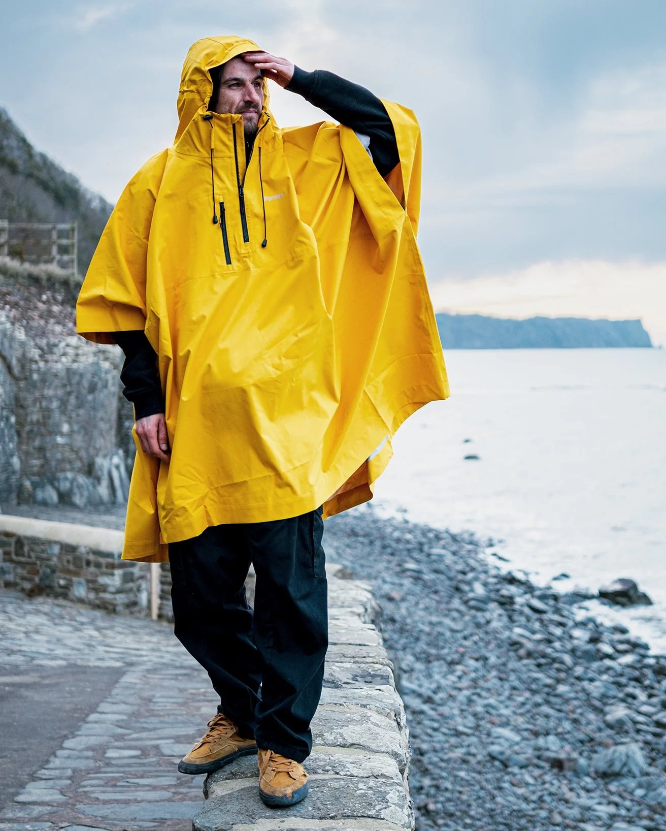 Yellow One Size Rainproof Poncho - Image 14