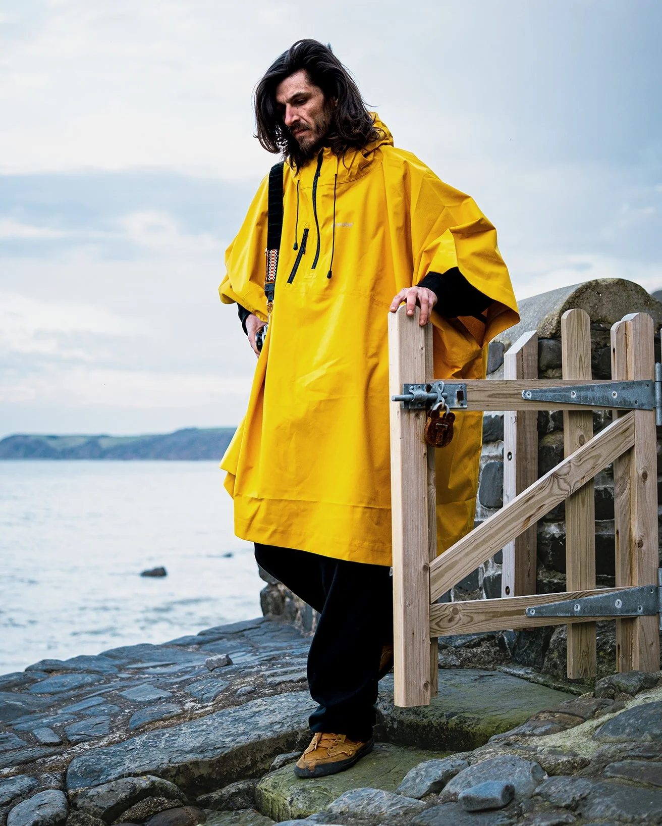 Yellow One Size Rainproof Poncho - Image 15