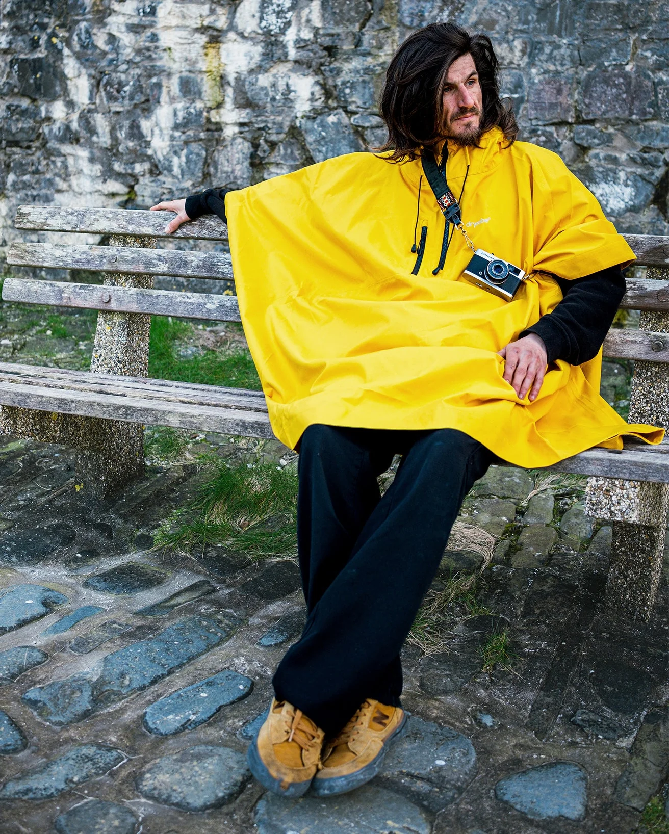 Yellow One Size Rainproof Poncho - Image 16