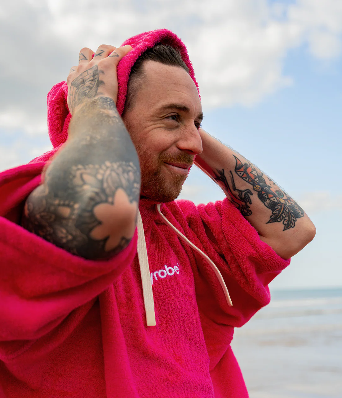 Hot Pink Organic Towel Changing Robe - Image 13