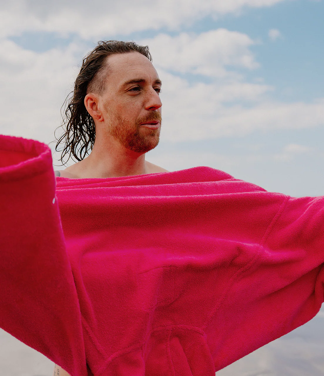 Hot Pink Organic Towel Changing Robe - Image 14
