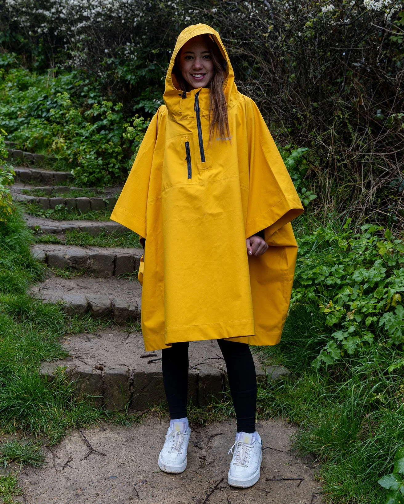Yellow Rainproof Kids Poncho - Image 7