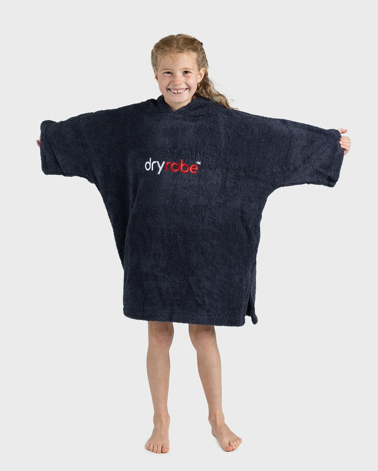 Navy Kids Organic Towel Changing Robe - Image 6