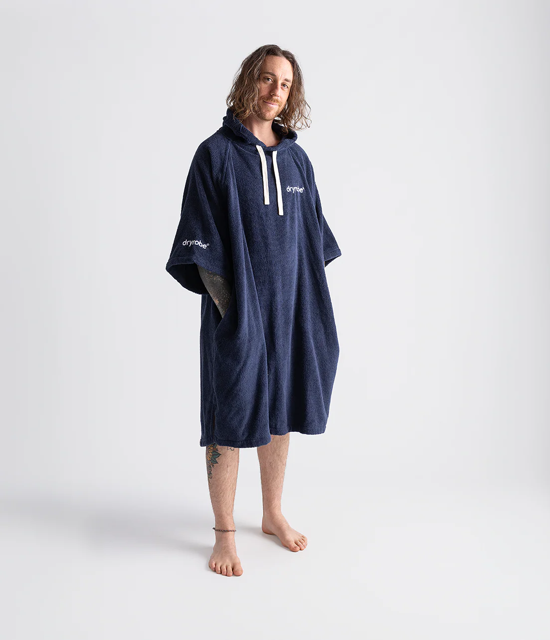 Navy Organic Towel Changing Robe - Image 5