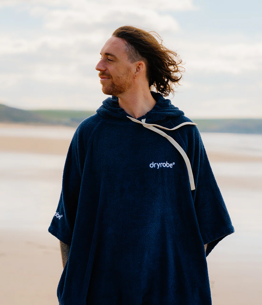 Navy Organic Towel Changing Robe - Image 7