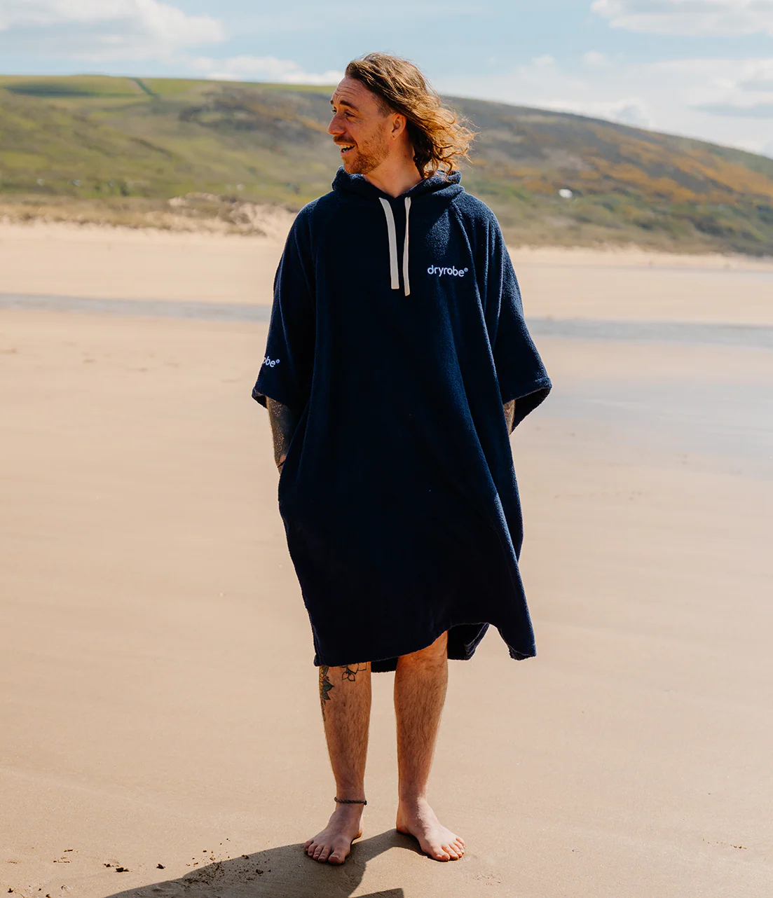 Navy Organic Towel Changing Robe - Image 8